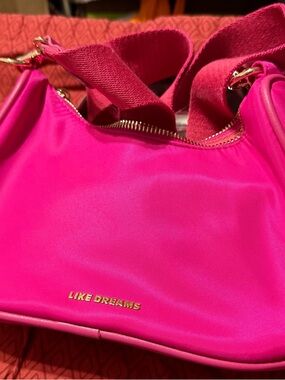 LIKE DREAMS Vibrant Hot Pink Shoulder Bag